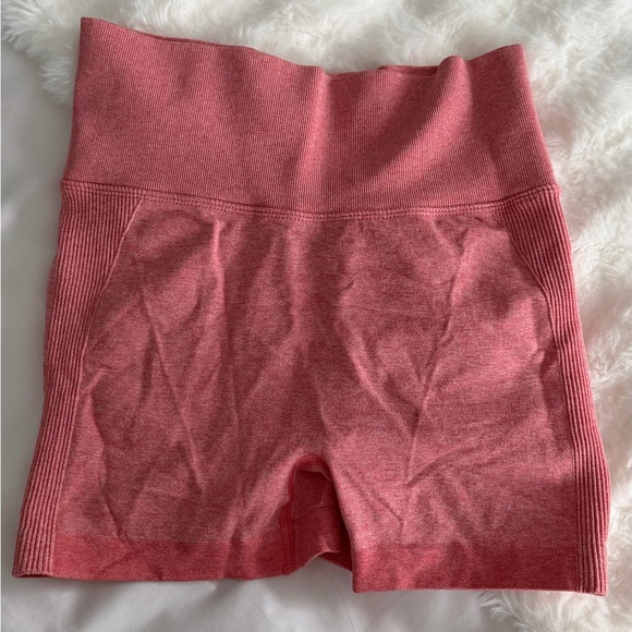 Pants - Women's Pink Workout Biker Shorts